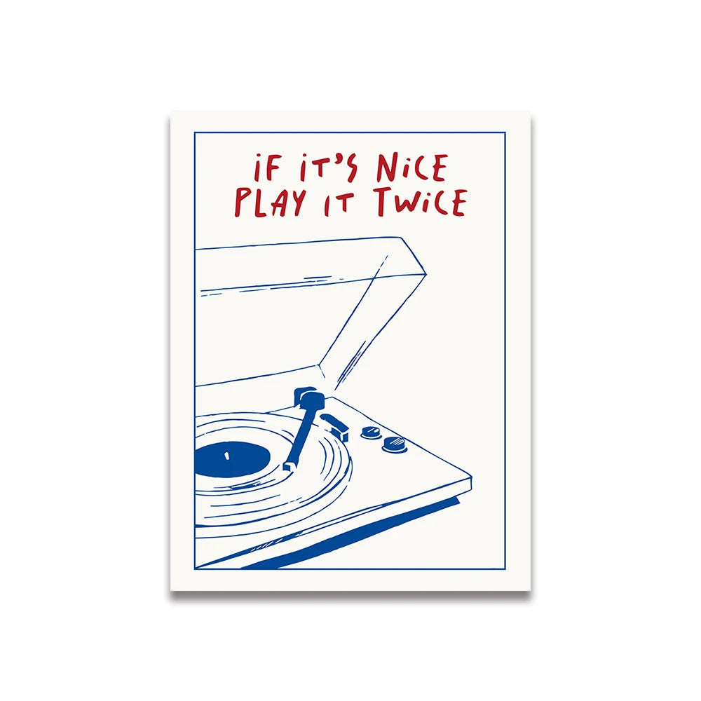 Simplicity Vintage Pink Cartoon Print Canvas Posters Wall Art Poster Home Decor Canvas Print Painting Living Room Bedroom Decor Quick Pick Grocers